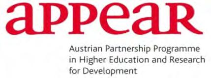 Acknowledgement: Austrian Partnership Programme in Higher Education and Research for Development APPEAR project-75 (2012-2014) Prof. Harald Noedl Dr.