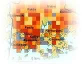 Neighbourhood socioeconomic disadvantage: the Grid Database Grid dimension 5 m x 5 m. Median income.