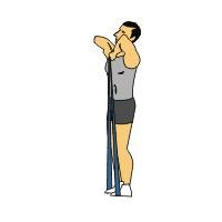Remember to drop the pelvis toward the floor. The downward phase should not be felt with a lean forward of the torso. 3. Press through the front heel to return to starting position. 4.
