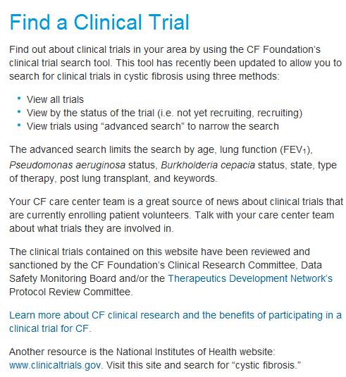 Clinical Trial Search Tool