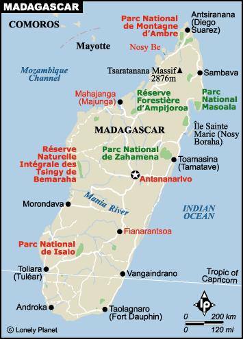 Madagascar I. Background Total Population 16,979,744 a Total Number of Districts 111 b http://www.lonelyplanet.com/mapshells/africa/madagascar/madagascar.