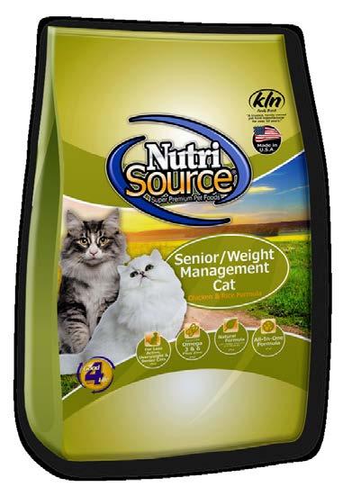 NutriSource Senior/Weight Management cat food provides super premium nutrition. It has the great chicken meal taste cats love.