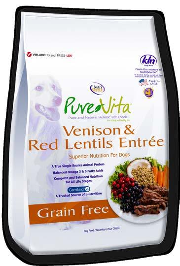 Beef & Red Lentils Entrée Grain Free Dog Food Made With Real Beef Beef, beef meal, garbanzo beans, green lentils, red lentils, sunflower meal, dried beef liver, sunflower oil (preserved with mixed