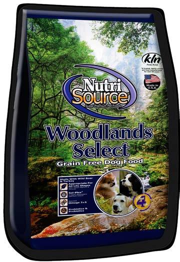 NutriSource Woodlands Select Grain Free Dog Food is made with delicious wild boar & turkey as the first ingredients that features excellent palatability, digestibility, and taste dogs love.