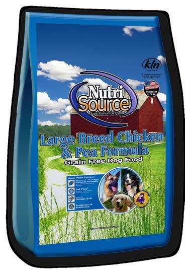 NutriSource Chicken & Pea Formula Grain Free Dog Food is made with delicious chicken as the #1 ingredient that features excellent palatability, digestibility, and taste dogs love.