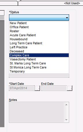 1) Choose the Patient Status tab 2) Click New Status 3) Using the drop down menu, select a new status for the patient such as Office Patient.
