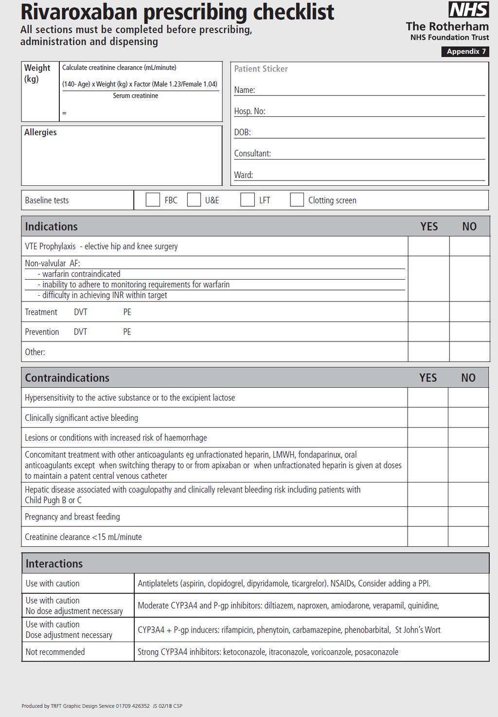 APPENDIX 7 Do not use or copy this example an original version of this form is available at Appendix