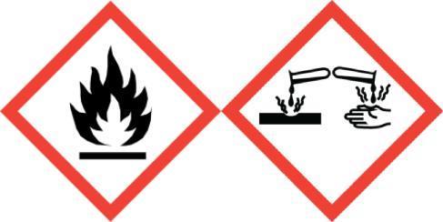 15. REGULATORY INFORMATION Hazard statements H226: Flammable liquid and vapour. H314: Causes severe skin burns and eye damage.