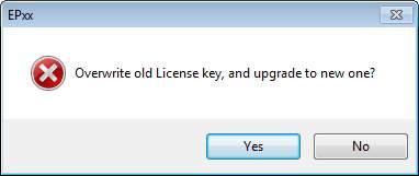 Eclipse Additional Information Page 5 When pressing OK the program asks to store the new license key.