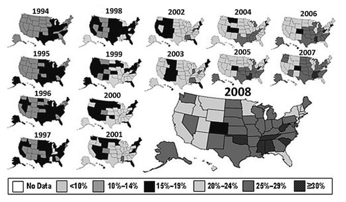 Obesity Trends in the US: CDC Dataset Phenotypic Features Consistent with OSA https://www.