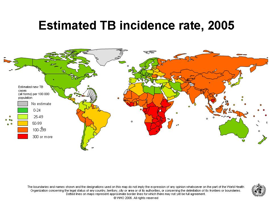 Countries with TB rates >40/100,000 are considered to be high risk areas for immunisation purposes http://www.hpa.org.