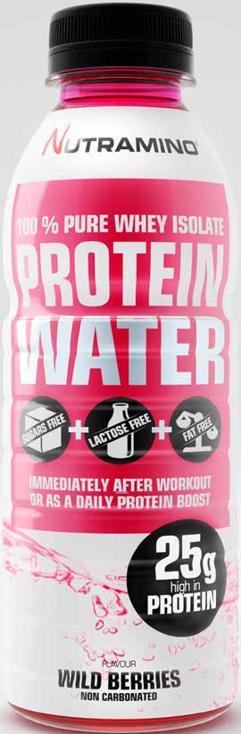 Nutramino Protein Water is especially developed to provide you with the ultimate muscle building proteins, a natural content of BCAAs and of course low calorie content.
