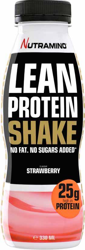 LEAN PROTEIN SHAKE STRAWBERRY 330 ml Nutramino Lean protein Shake is the tastiest lean shake in the World. It contains 25 g of protein, helping to support muscle repair.