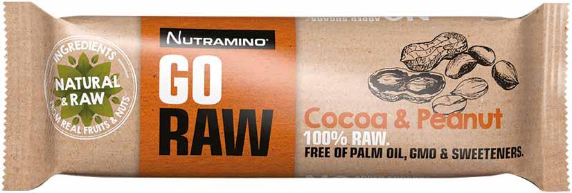 GO RAW BAR COCOA & PEANUT 60 g Enjoy these fantastic 100 % raw bars made with carefully selected fruits, nuts and seeds that deliver a unique taste experience.