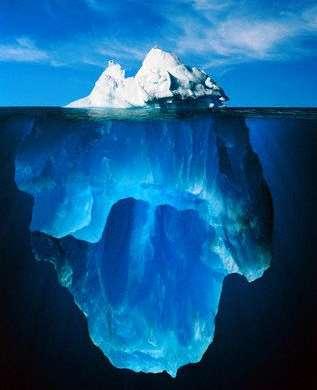 The Iceberg of caries Lesions into pulp & clinically detectable