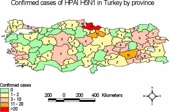 History of the AI Outbreak in Turkey The first outbreak: 05 th October 2005 in Balıkesir provice (quickly eradicated) The second outbreak: in 26 th December 2006 in Iğdır provice.