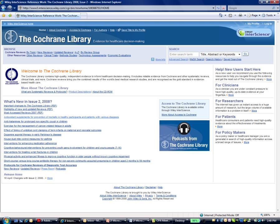 What is The Cochrane Library?