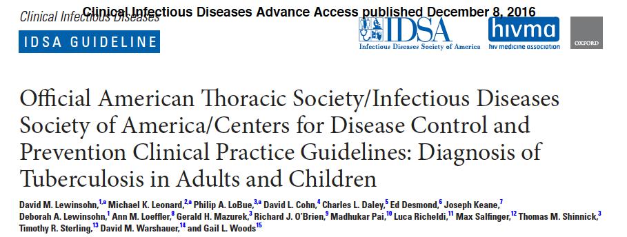 Joint Statement CDC ATS IDSA Partners American Academy of Pediatrics Association of Public Health Laboratories