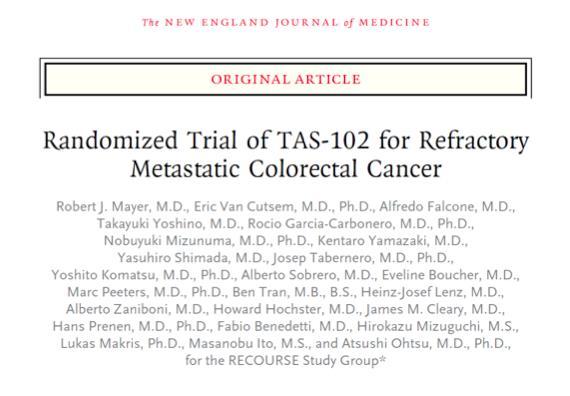 Randomized Trial of TAS-102 for Refractory Metastatic