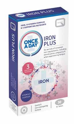 IRON PLUS Iron plus synergistic nutrients to reduce tiredness and fatigue, boost energy levels and increase iron levels.
