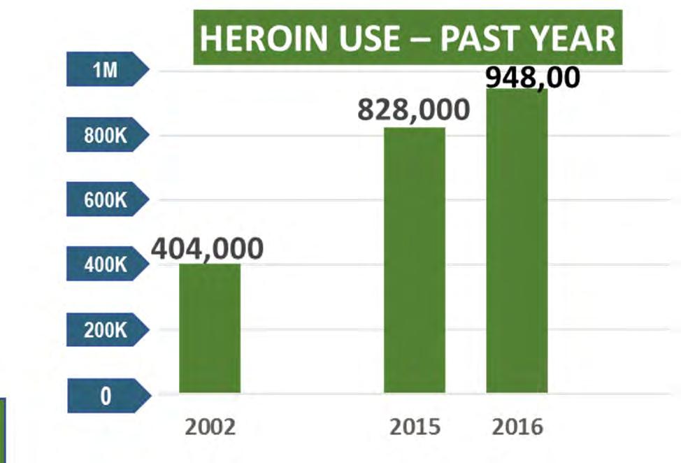 4% of opioid misusers) 948,000 Heroin Users (8% of opioid misusers) 6.9 MILLION Rx Hydrocodone 3.