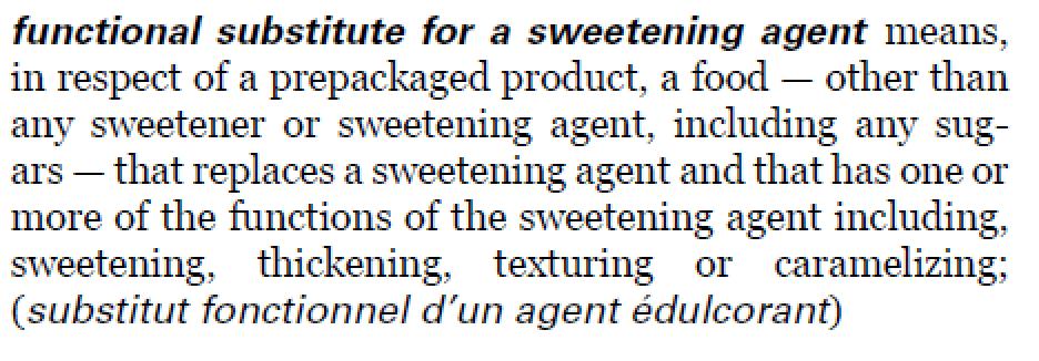 That may still be used. The question however appears to relate to the definition of sugars based ingredients, (B.01.