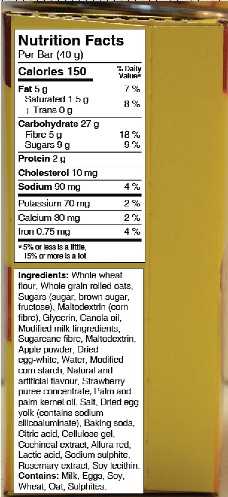 Canola oil (mustard) Cream  Ingredients: Wheat Flour (barley) Butter (milk) Brown sugar