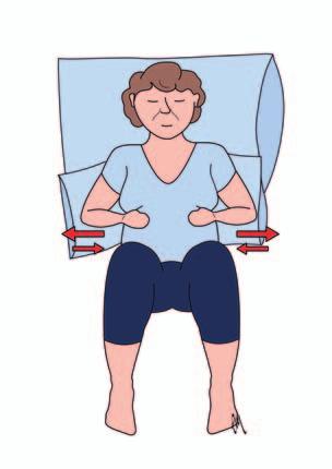 knees (one at a time) for 30 seconds How to get out of bed Roll onto your side Push up with your hands Lower your feet over the side of the bed If you have abdominal