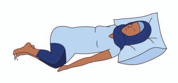 1. Lie on your back with your knees bent, feet on the floor/bed and relax into the floor/bed 2. Find neutral spine - neither too tucked nor too arched 3.