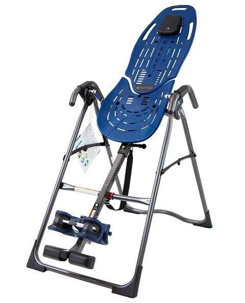 Teeter EP-560 Inversion Table The Teeter EP-560 sets the standard in comfort with patented, wrap-around Ankle Cups for maximum support, while the Comfortrak