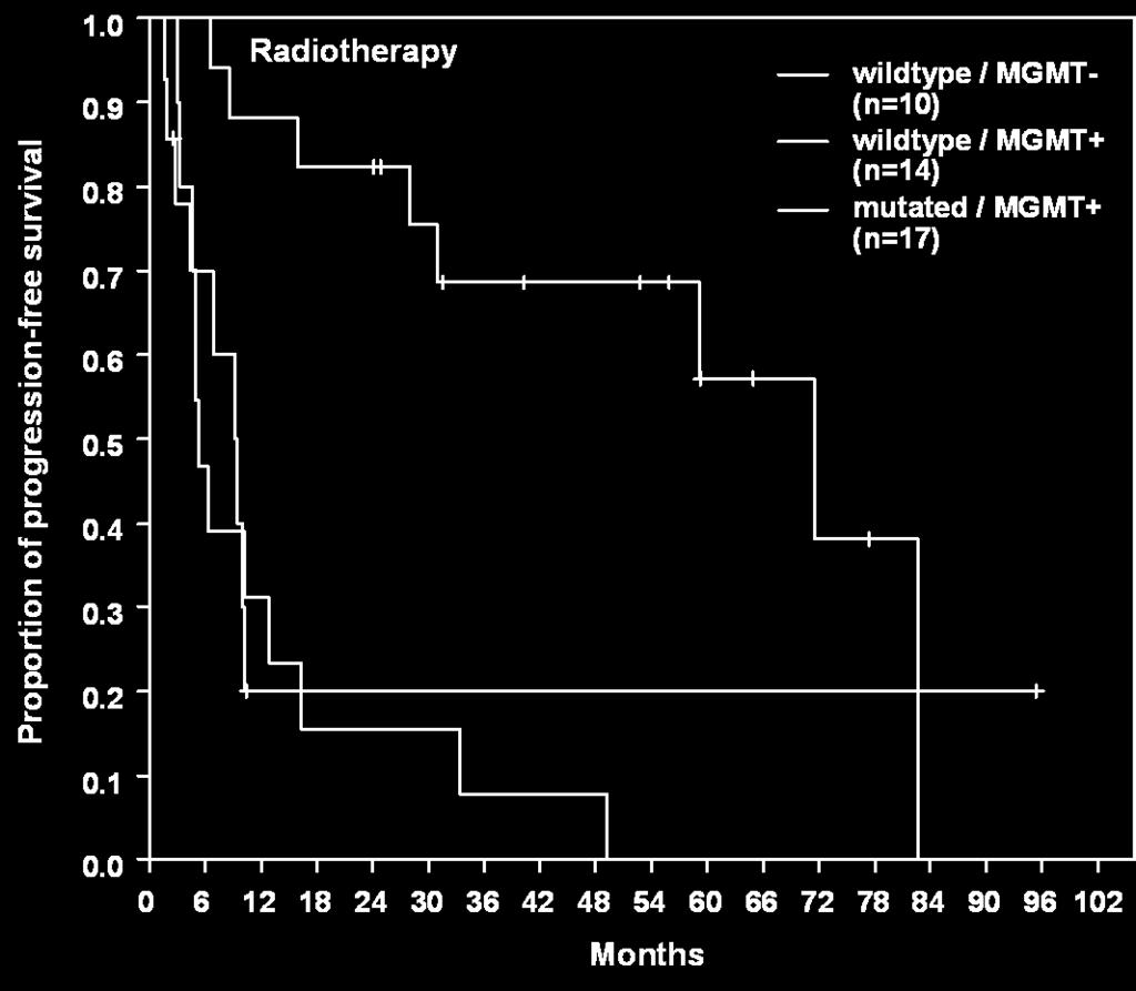Supplementay Figures Figure e-1a Radiotherapy IDH1-wildtype / MGMT unmethylated