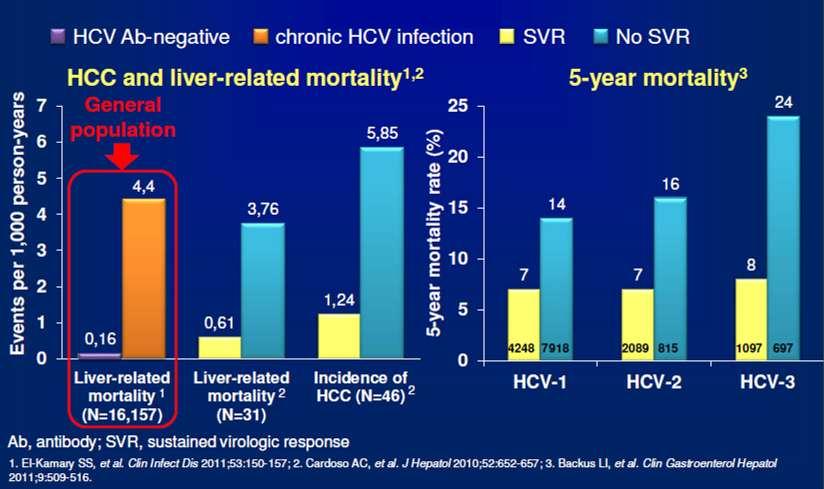 Clinical outcomes of HCV: Risk of