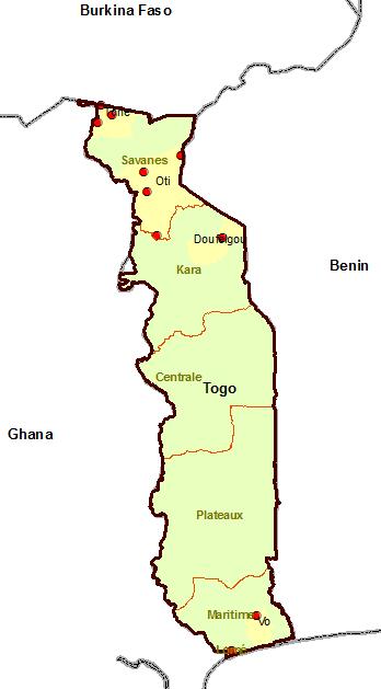 11. Yellow Fever in Togo Between January and April 2012, a total of 10 cases of Yellow Fever have been reported from the following five districts: Tone (3 cases), Oti (4cases), District II (1 case),