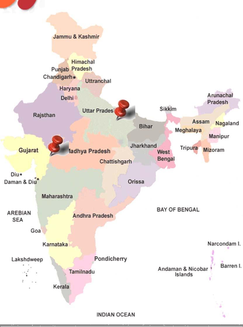 RESRA: Project Locations Site 1: 24 villages in district Korba of Chhattisgarh (25 60 km from the town Korba), grouped into 6 clusters Renewable Energy Sources: