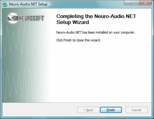 6) to finish the installation. Fig. 1.5. Program installation process Fig. 1.6. Completion of program installation If you install the Neuro-Audio.