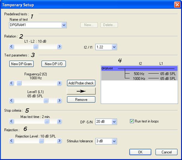 5.6 How to Change Existing Protocols Temporarily The Temporary Setup is used to change/add different test parameters temporarily. Click on the Temporary Setup icon.