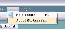 8.3 How to find Version Number of OtoAccess and Software Modules Subject : How