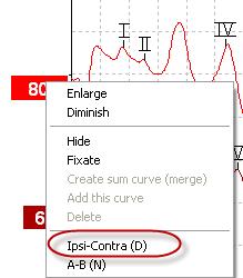 3.5.12 A&B Curves By selecting this button, the two curves A and B - which together make up the curve - will be shown.