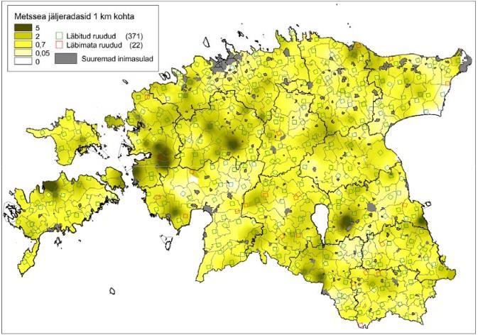 ASF in wild boars (1) Wild boar population Hunters estimation for the number of wild boar (2015):20 606 Compared to year 2014 the