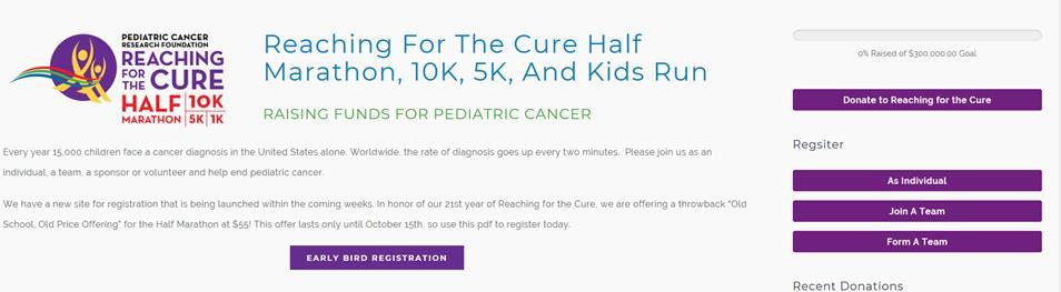 JOIN REACHING FOR THE CURE TODAY! 1. Sign up by clicking on Form a Team at reachingforthecure.org. OR If you already have an account, click on sign in. 2.