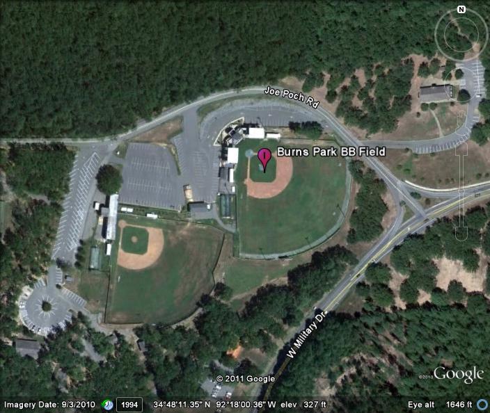 I. Burns Park Baseball Field Directions: From Interstate 40, take exit 150 and travel north on W.