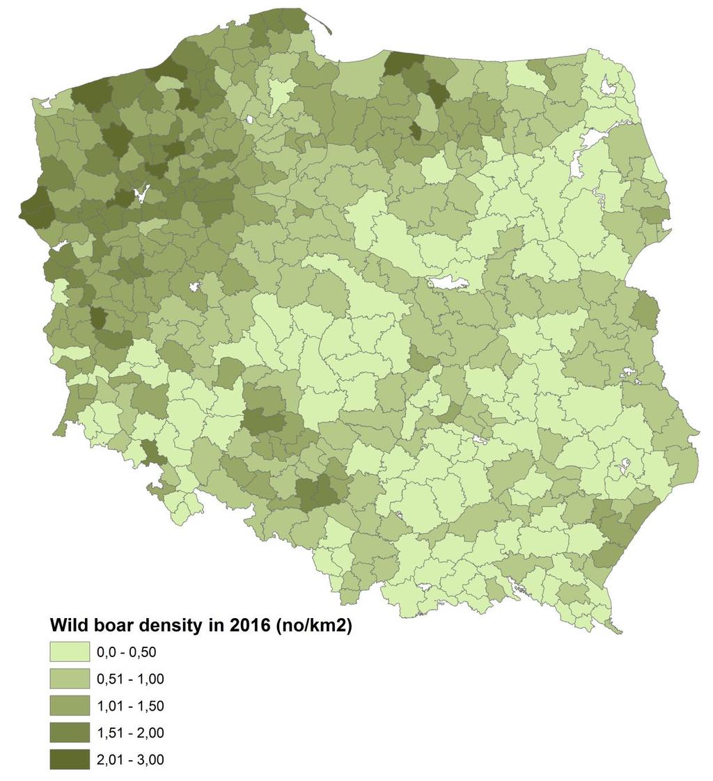 Wild boar density