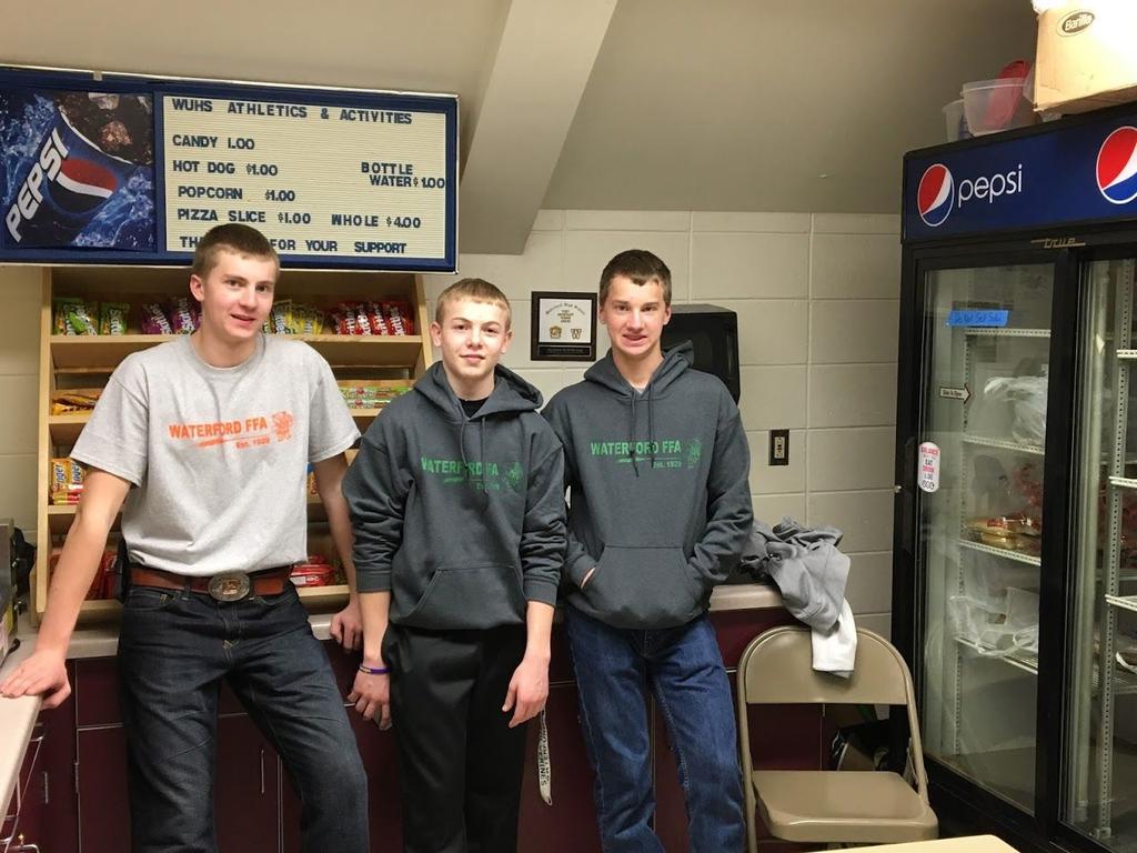 Concession Stand Service during FFA Week: As another way to promote our organization, we