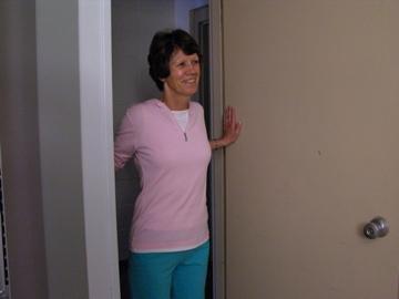 Repeat no more than twice on each leg. Exercise 12 Chest Stretch 1.Stand just inside of a door frame and extend your arms out across the doorway, no higher than shoulder height. 2.