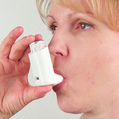 is prescribed. Remove the cap from the inhaler.. Shake the inhaler. 3. Breathe out away from the inhaler. 4.