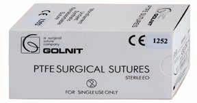 Sutures PTFE Suture PTFE Suture - monofilament, biocompatible, non-absorbable threads for surgeries (Periodontal, Bone Graft and Implant Surgeries).