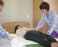 Technique for Stretcher Transfer (3-person) 1. If draw sheet is not present, place one underneath patient from head to well below buttocks. 2. Line the stretcher up parallel to the bed.