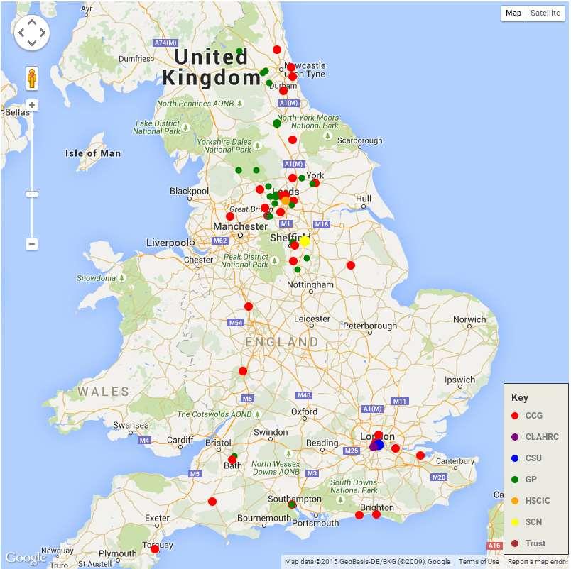 Y&H AHSN: National Spread of efi (Year 1) Clinical Commissioning Group (Pop approx.