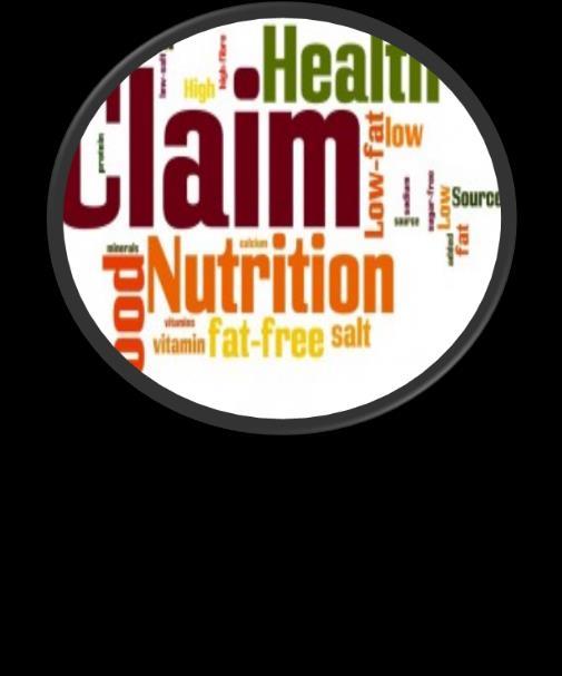 for claims; - Nutrient content claim -