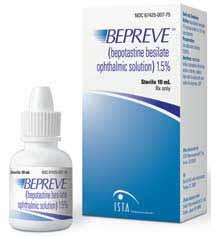 Bepreve (bepotastine) Mast cell stabilizer BID